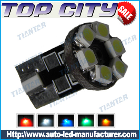 Topcity Newest Euro Error Free Canbus T10 6SMD 3528 Canbus 7LM Cold white - Canbus led